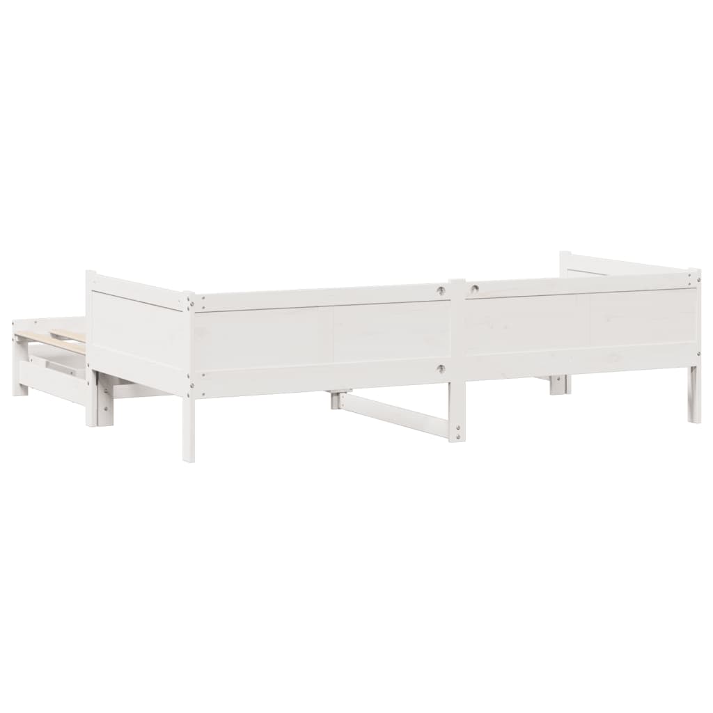 vidaXL Sofá-cama c/ gavetão e gavetas branco 80x200cm madeira de pinho