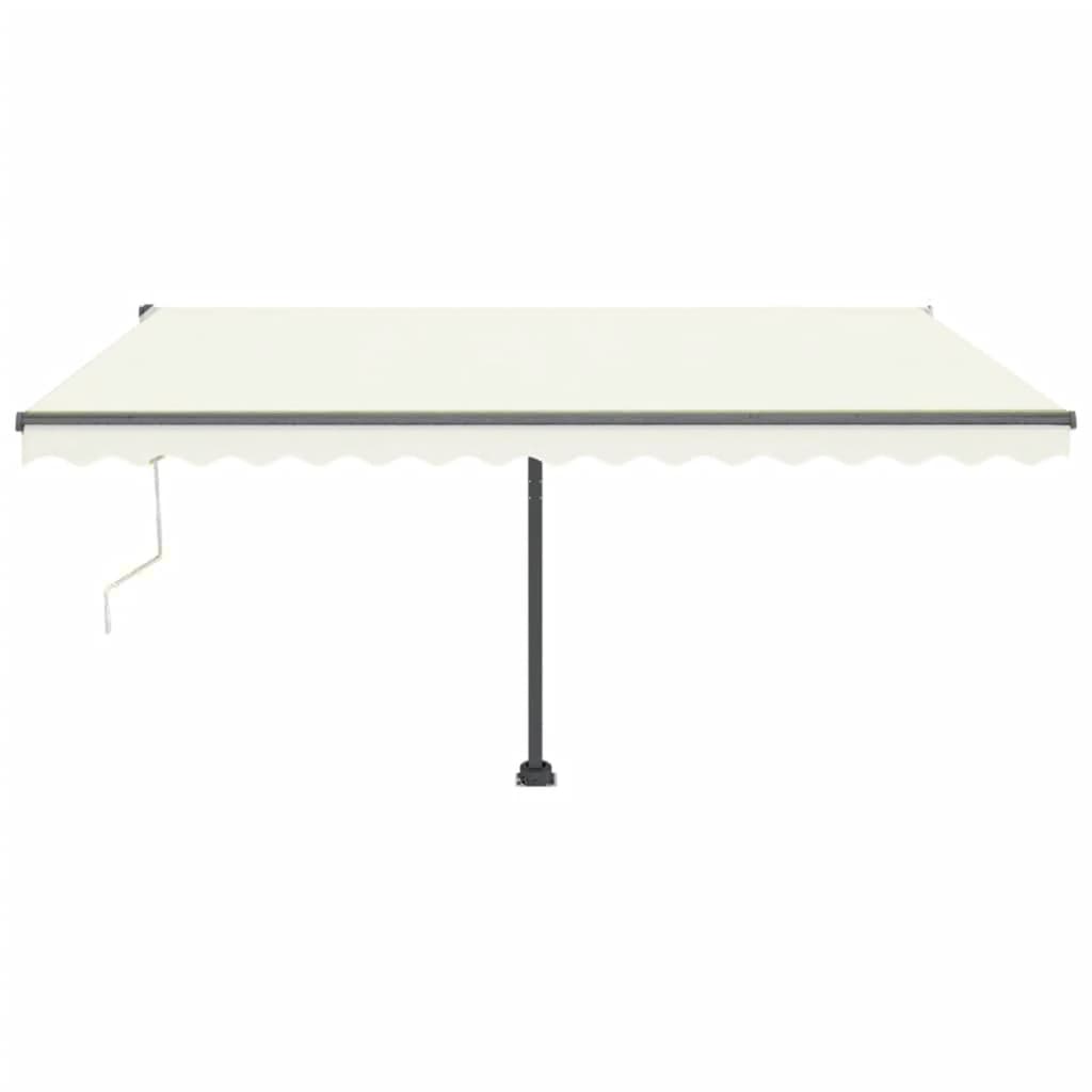 vidaXL Toldo automático com LED e sensor de vento 400x300 cm cor creme