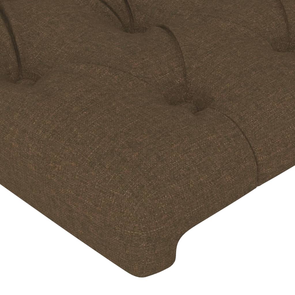 vidaXL Cabeceira de cama 2 pcs tecido 100x7x78/88 cm castanho -escuro