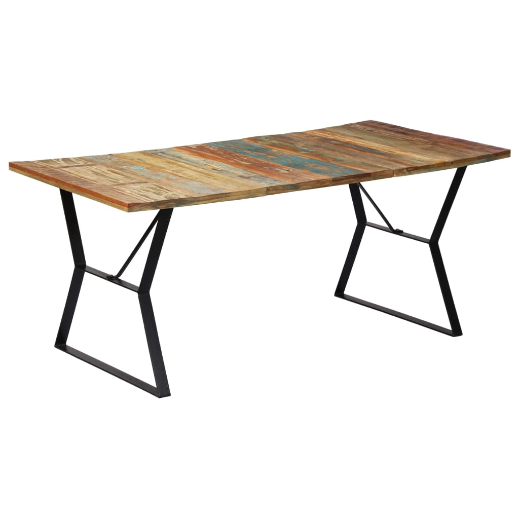 vidaXL Mesa de jantar 180x90x76 cm madeira recuperada maciça