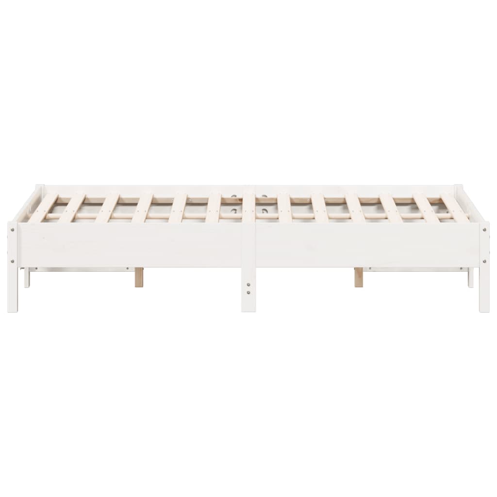 vidaXL Cama sem colchão 120x190 cm madeira de pinho maciça branco