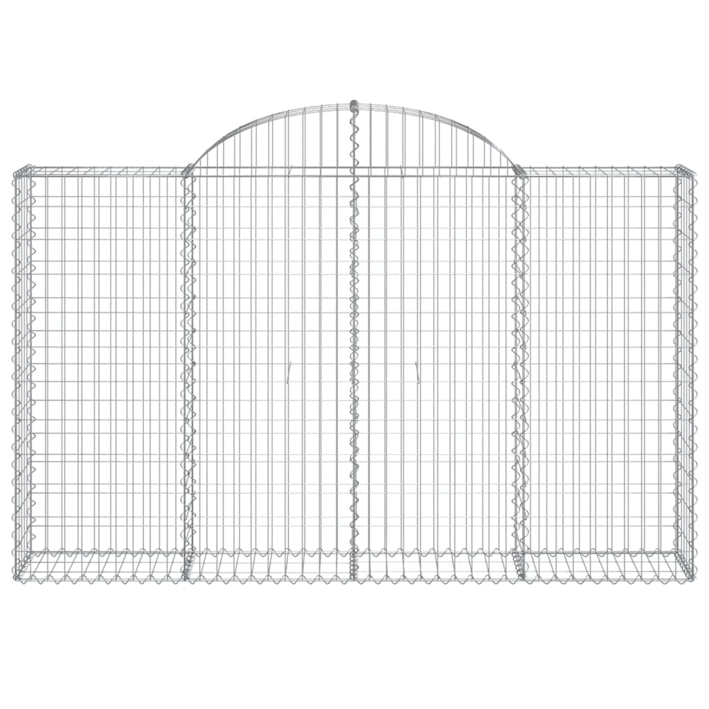 vidaXL Cestos gabião arqueados 18 pcs 200x30x120/140 ferro galvanizado