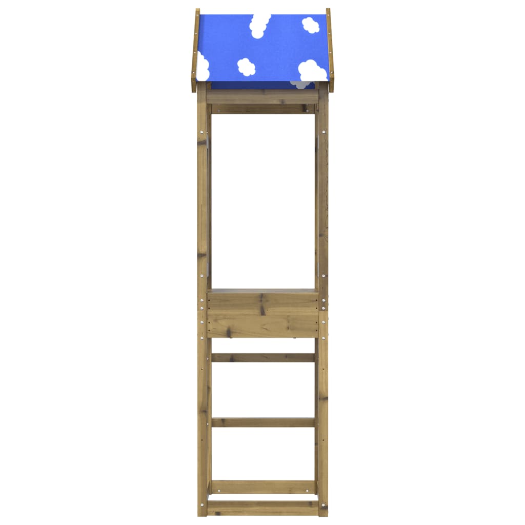 vidaXL Torre de brincar 52,5x46,5x208 cm madeira de pinho impregnada