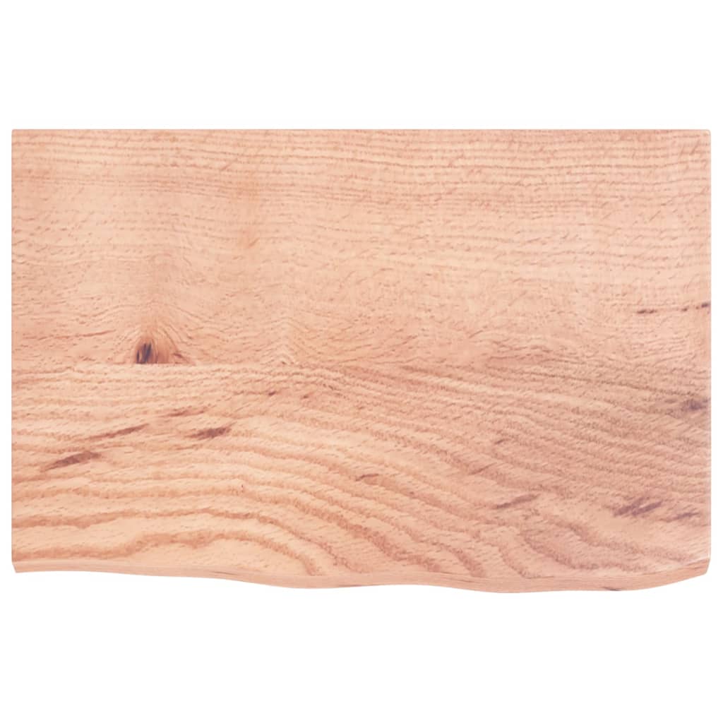 vidaXL Bancada p/ WC 60x40x2 cm madeira maciça tratada castanho-claro