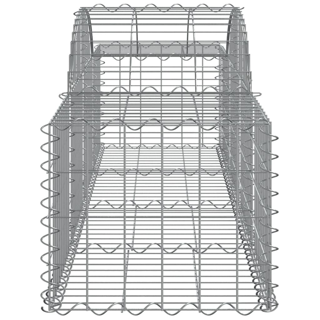 vidaXL Cestos gabião arqueados 9 pcs 200x50x40/60 cm ferro galvanizado