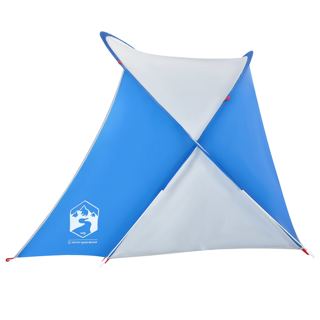 vidaXL Tenda de praia 2 Pessoas pop-up impermeável azul ciano