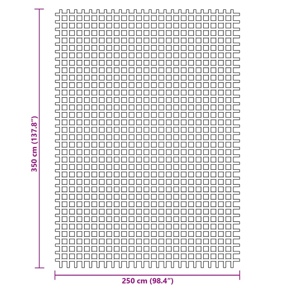 vidaXL Tapete de campismo 3,5x2,5 m azul