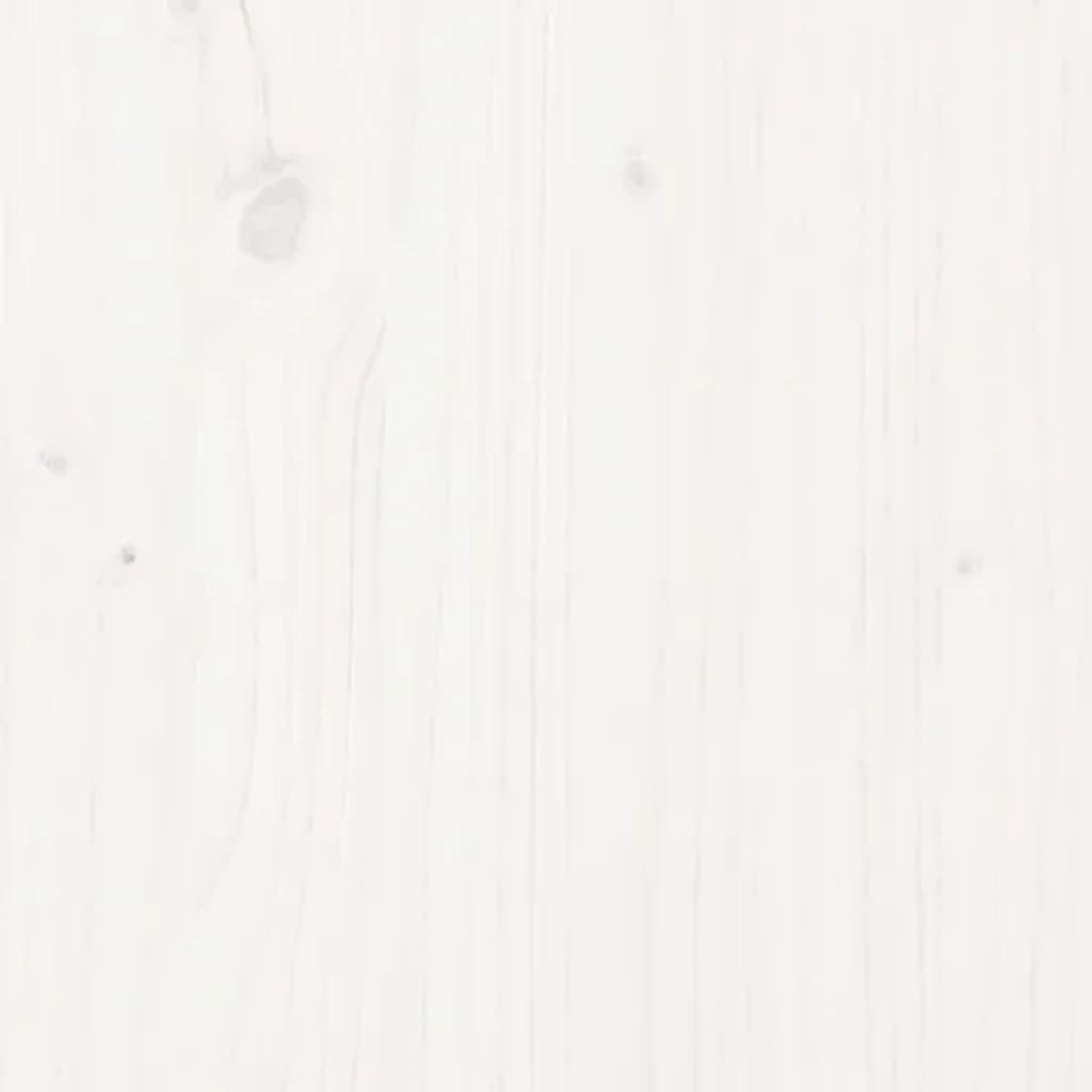 vidaXL Cabeceira de cama 205,5x4x100 cm madeira de pinho maciça branco