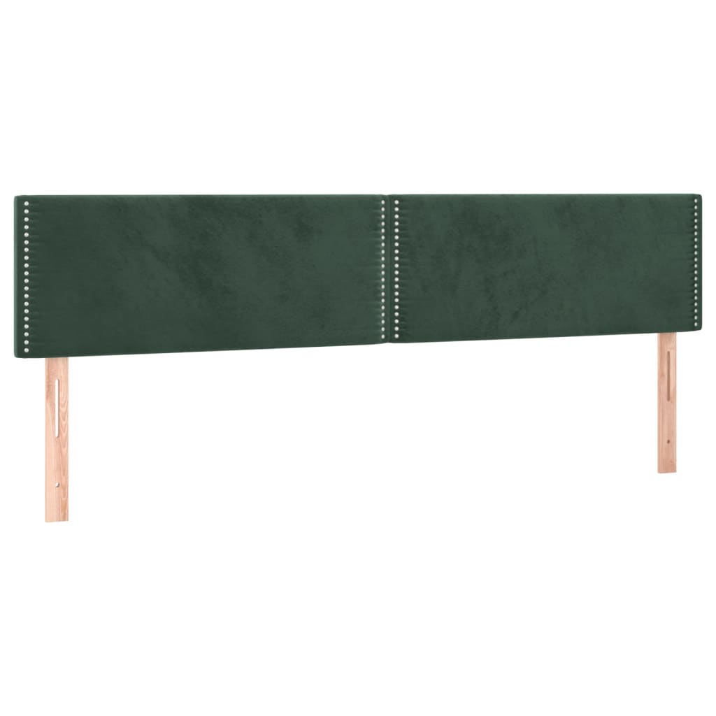 vidaXL Cama com molas/colchão 180x200 cm veludo verde-escuro