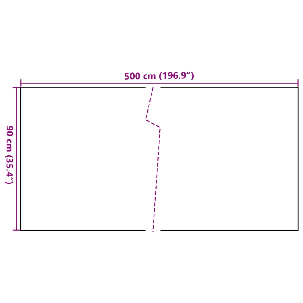 vidaXL Tela de varanda 500x90 cm vime PE branco