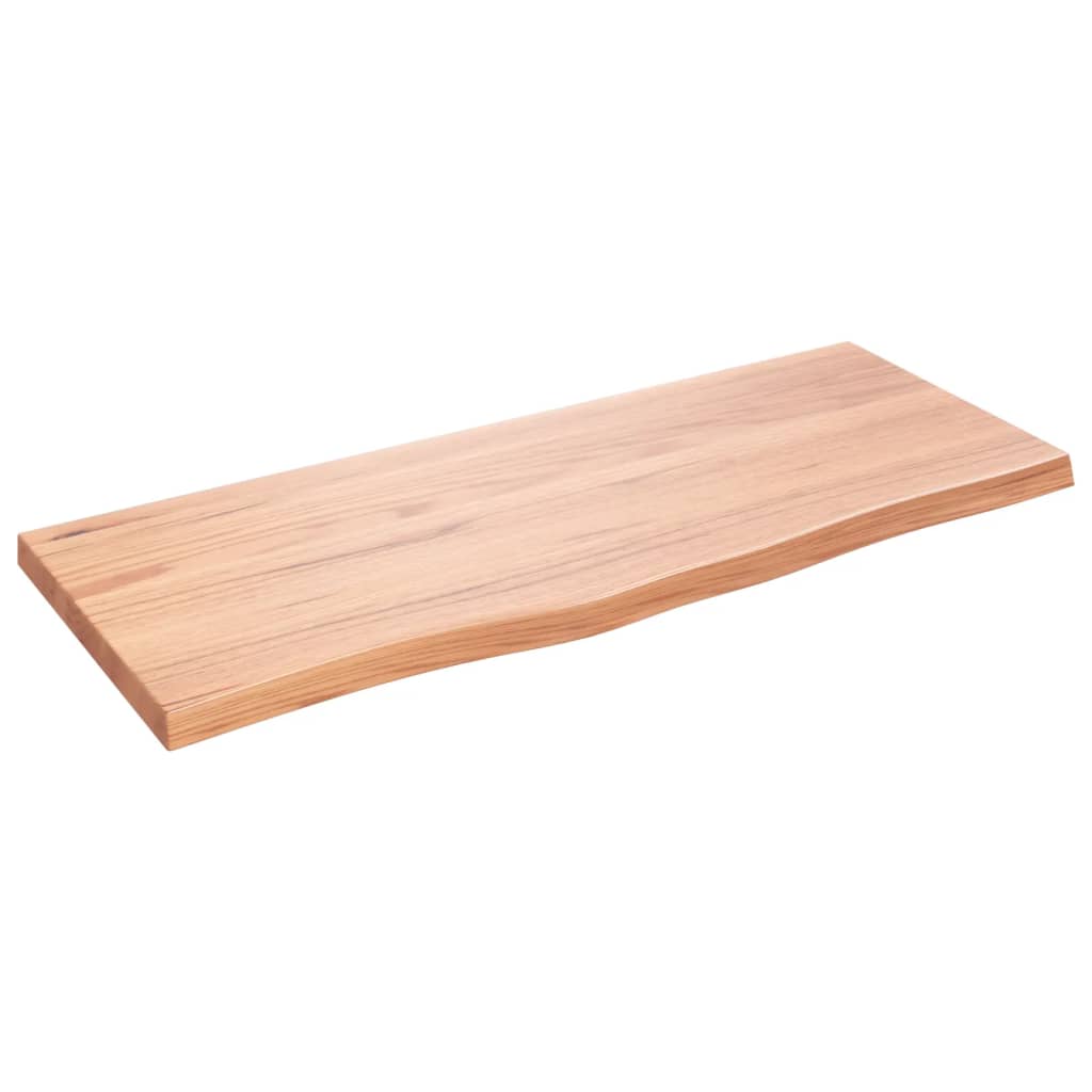 vidaXL Tampo de mesa 100x40x(2-4) cm carvalho tratado castanho-claro