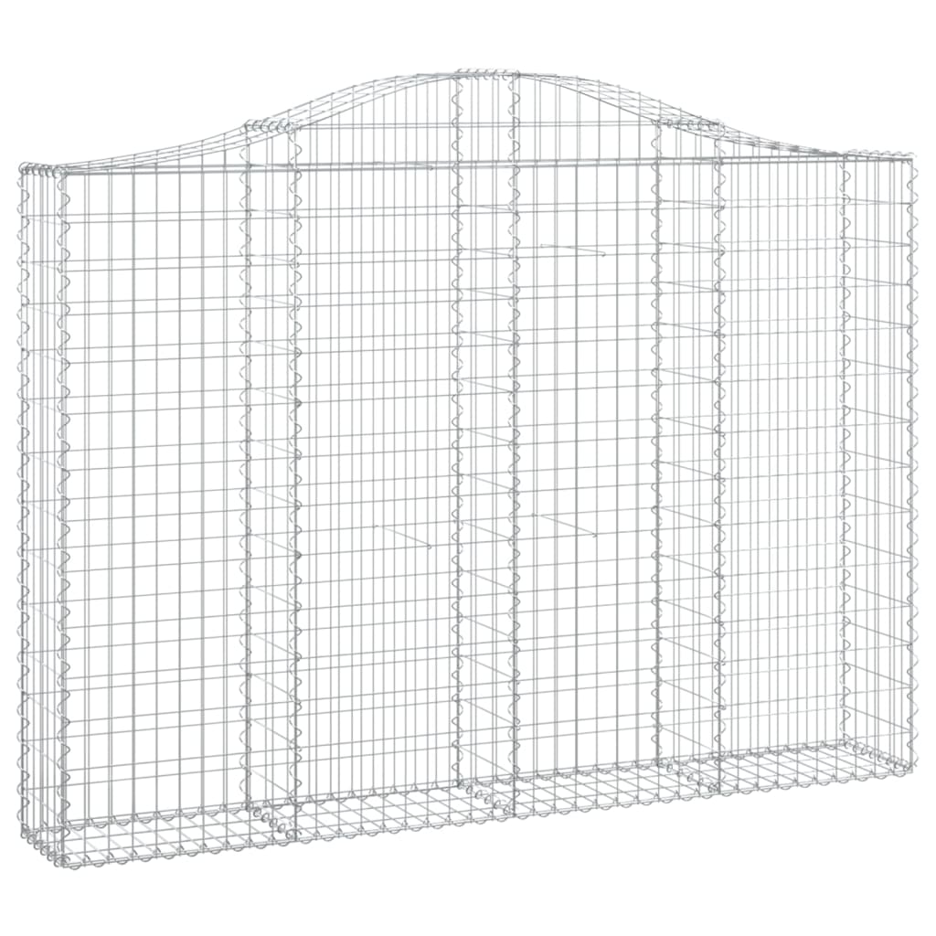 vidaXL Cestos gabião arqueados 20 pcs 200x30x140/160 ferro galvanizado