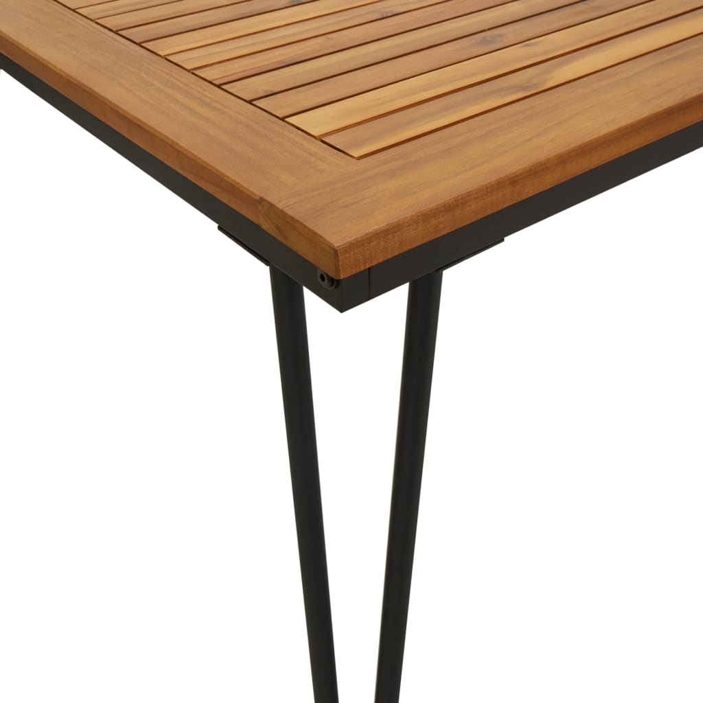 vidaXL Mesa jardim c/ pernas estilo grampo 160x80x75 cm acácia maciça