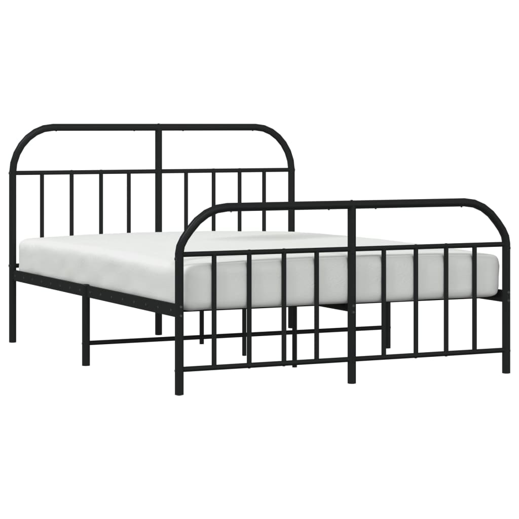 vidaXL Estrutura de cama sem colchão com pés 160x200 cm preto