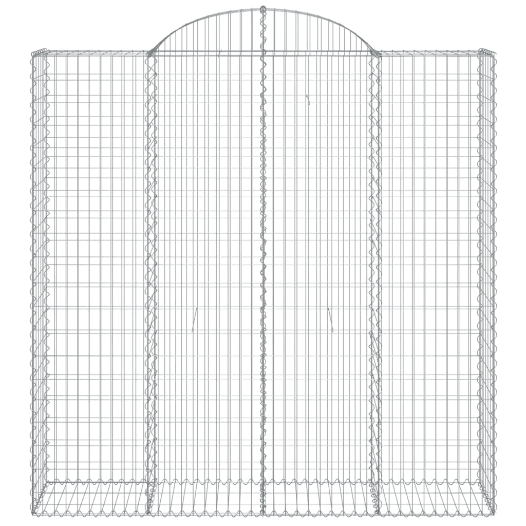 vidaXL Cestos gabião arqueados 14 pcs 200x50x200/220 ferro galvanizado