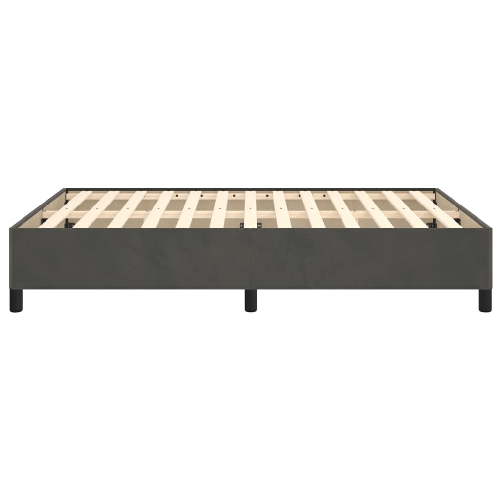 vidaXL Estrutura de cama 140x190 cm veludo cinzento-escuro