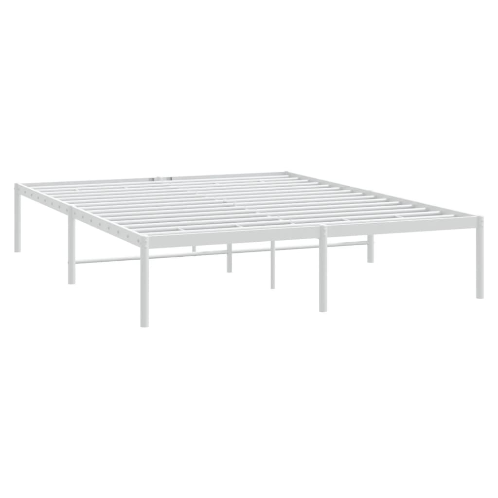 vidaXL Estrutura de cama 160x200 cm metal branco