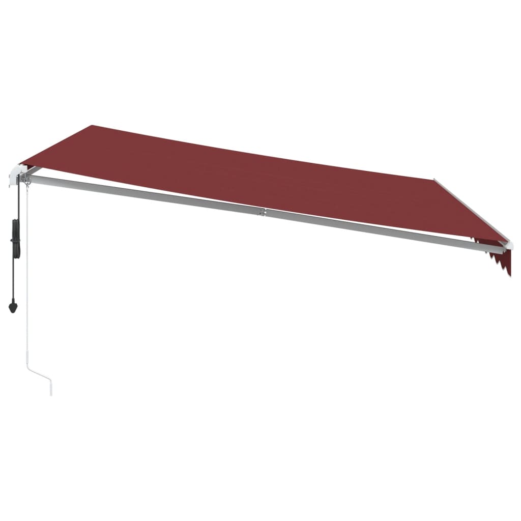 vidaXL Toldo retrátil automático 400x300 cm bordô