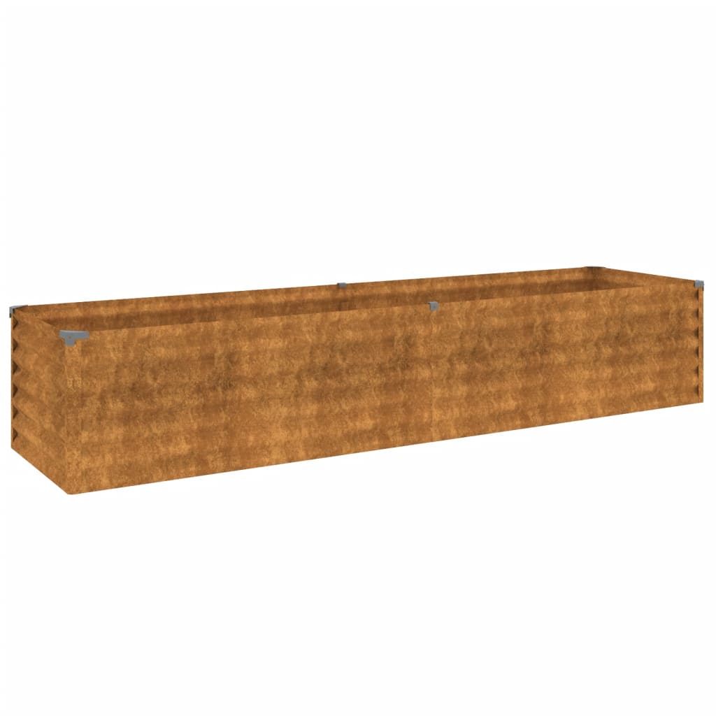 vidaXL Canteiro elevado de jardim 194x50x36 cm aço corten