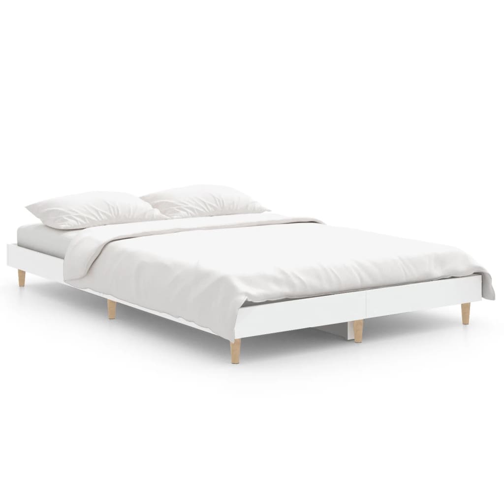 vidaXL Estrutura de cama 120x190 cm derivados de madeira branco