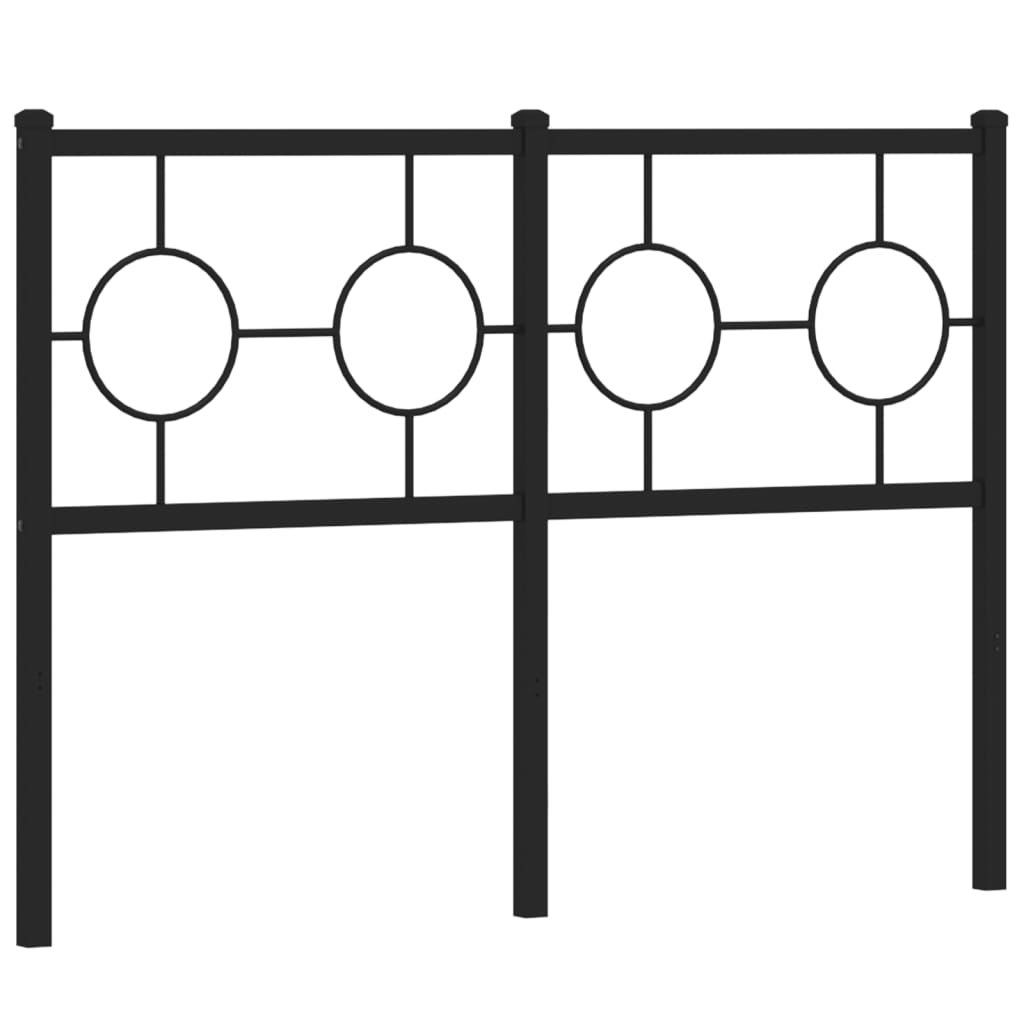 vidaXL Cabeceira de cama 120 cm metal preto