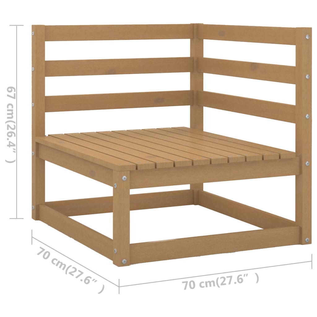 vidaXL 12 pcs conjunto lounge de jardim pinho maciço