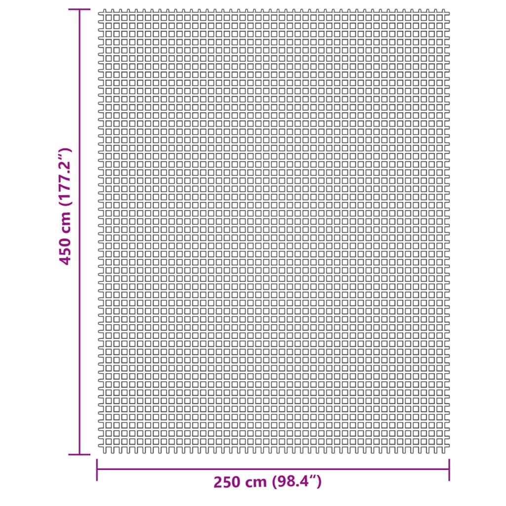 vidaXL Tapete de campismo 4,5x2,5 m creme