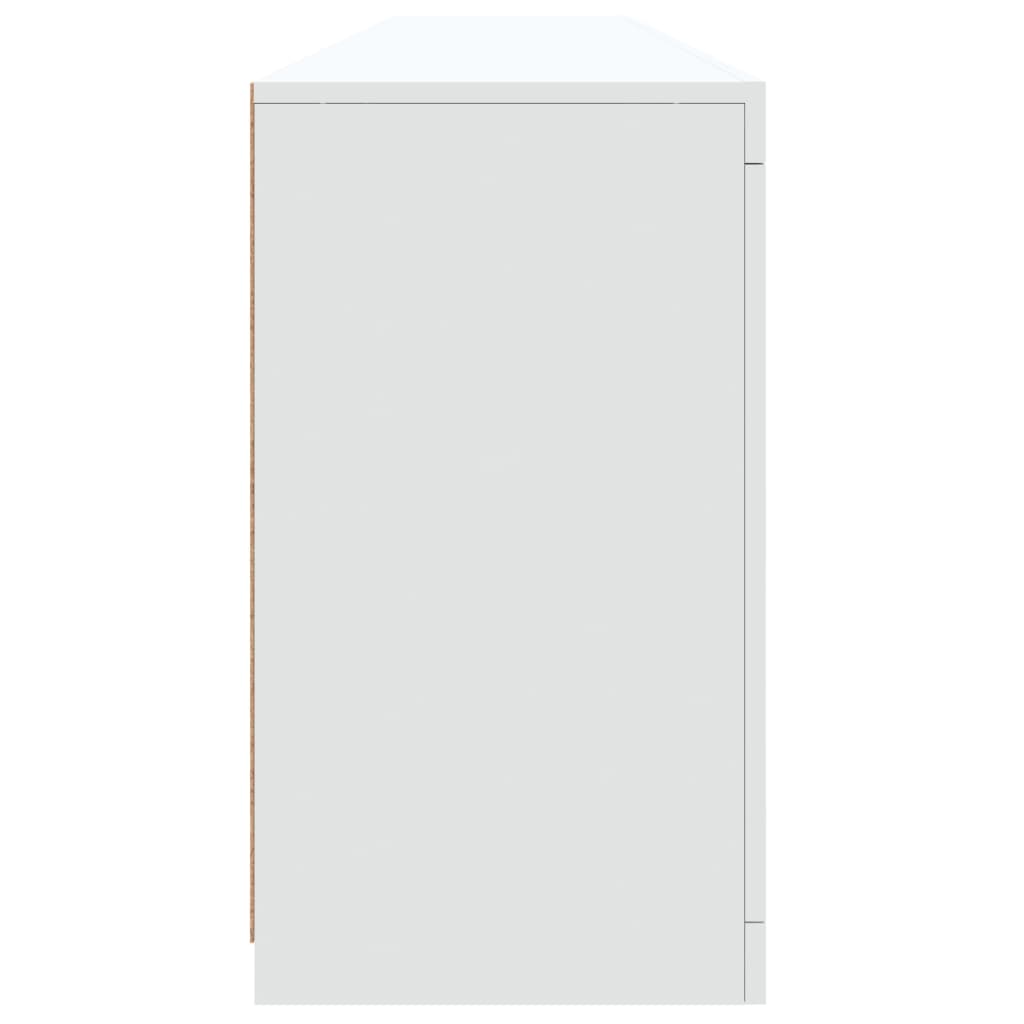 vidaXL Aparador com luzes LED 202x37x67 cm branco