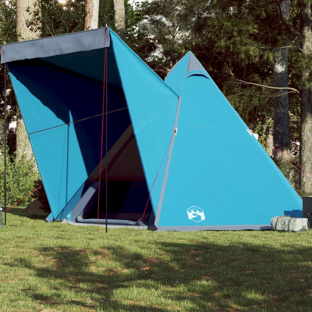 vidaXL Tenda familiar tipi para 6 pessoas impermeável azul