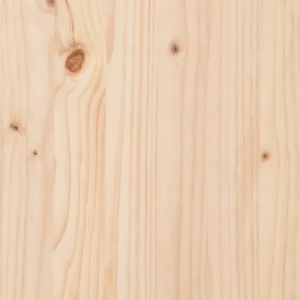 vidaXL Cabeceira de cama 205,5x4x100 cm madeira de pinho maciça