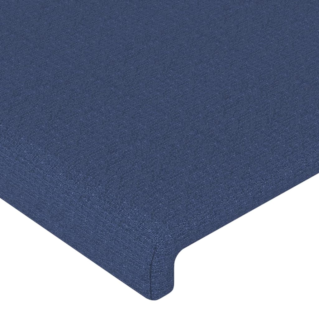 vidaXL Cabeceira de cama c/ abas tecido 183x23x78/88 cm azul