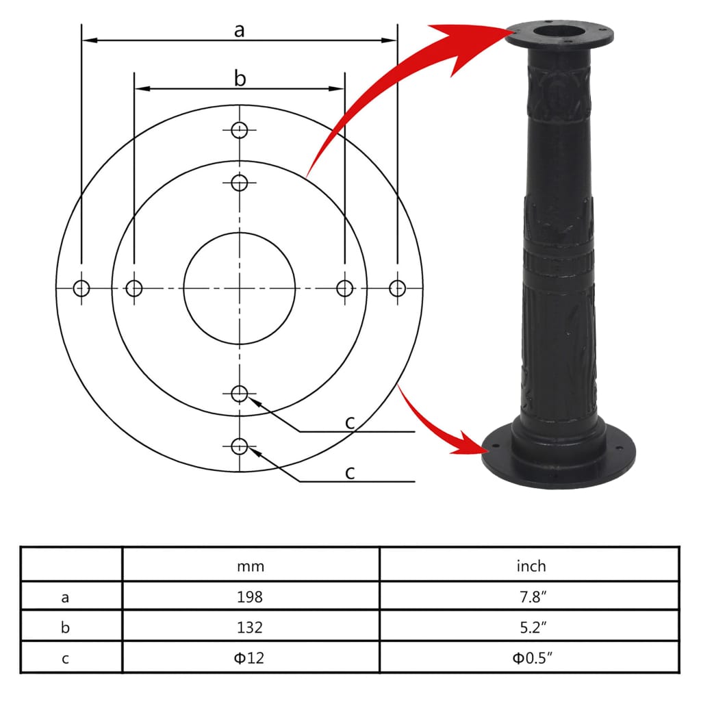 vidaXL Bomba de água para jardim com suporte de ferro fundido