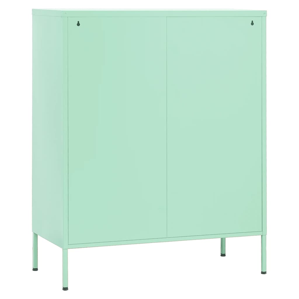 vidaXL Armário de arrumação aço 80x35x101,5 cm verde-hortelã