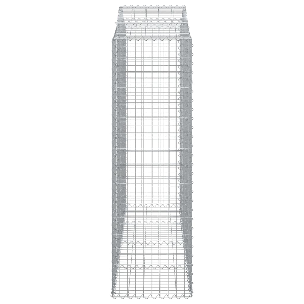 vidaXL Cestos gabião arqueados 11 pcs 200x50x160/180 ferro galvanizado