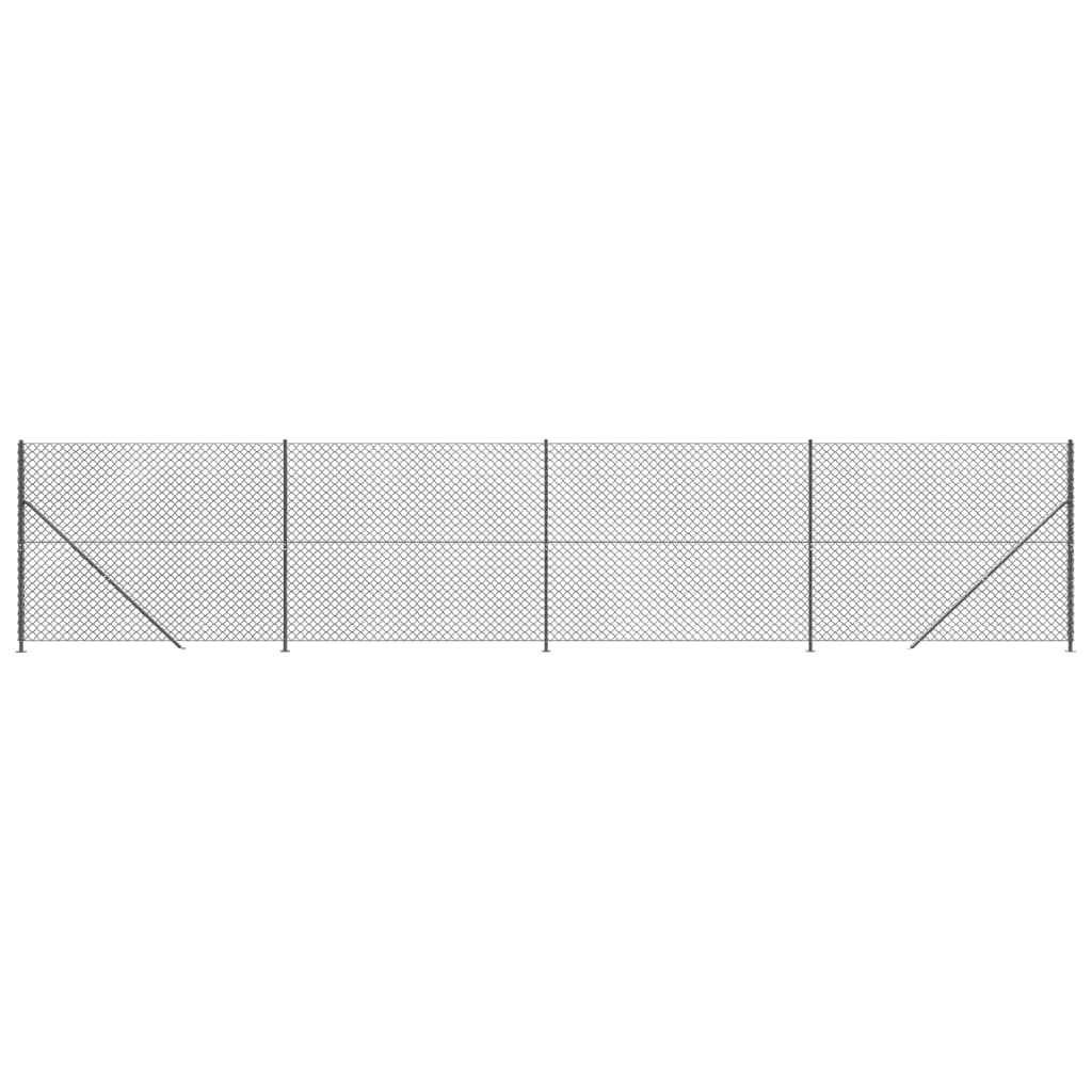 vidaXL Cerca de arame com flange 1,4x10 m antracite