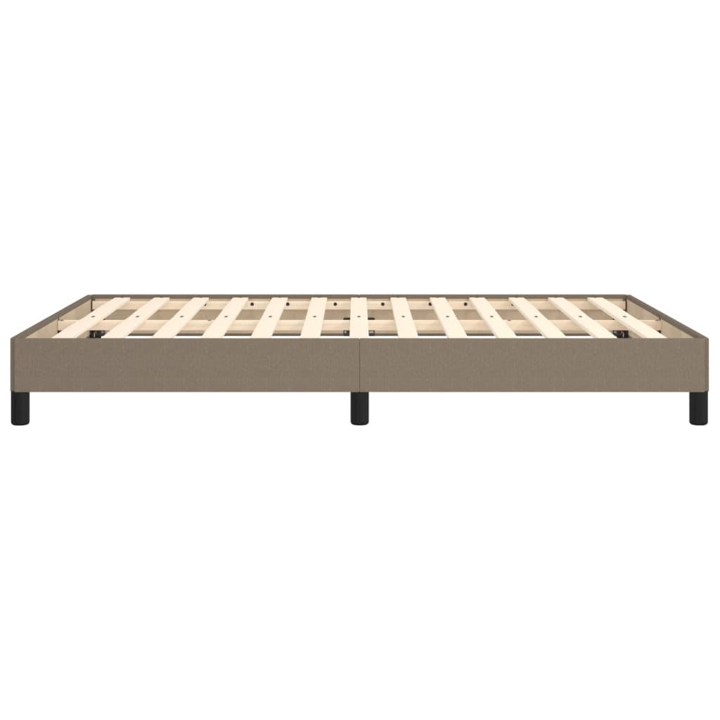 vidaXL Cama sem colchão 140x190 cm tecido castanho-acinzentado