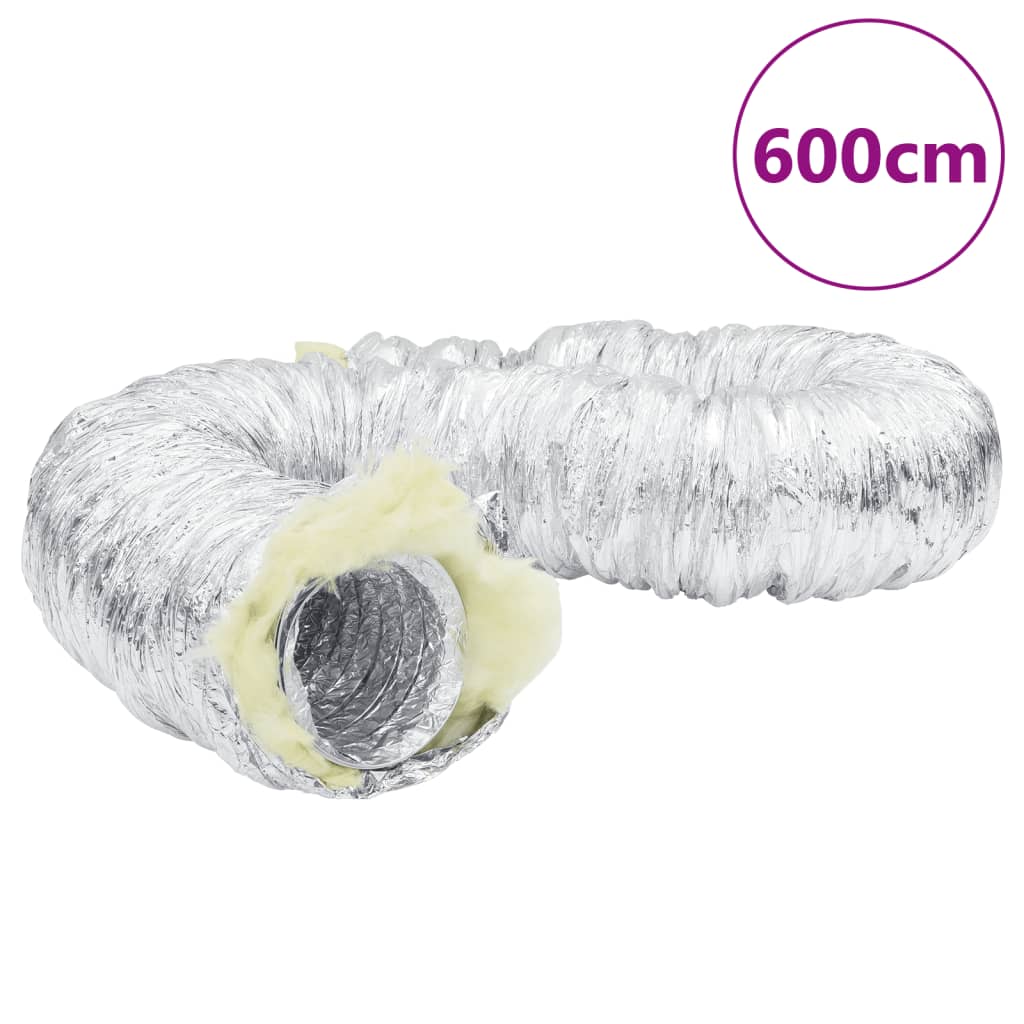 vidaXL Conduta de ventilação 6 m Ø10 cm alumínio isolado