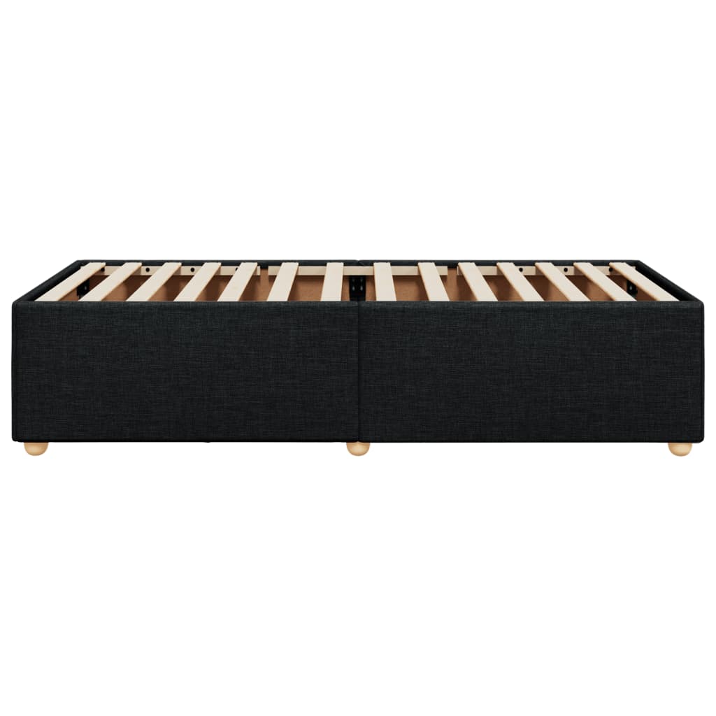 vidaXL Estrutura de cama 90x190 cm tecido preto