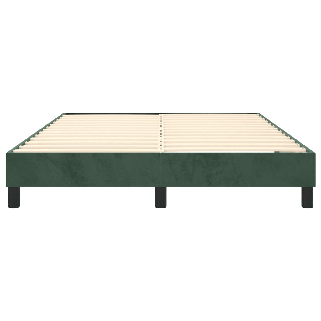 vidaXL Estrutura de cama 140x190 cm veludo verde-escuro