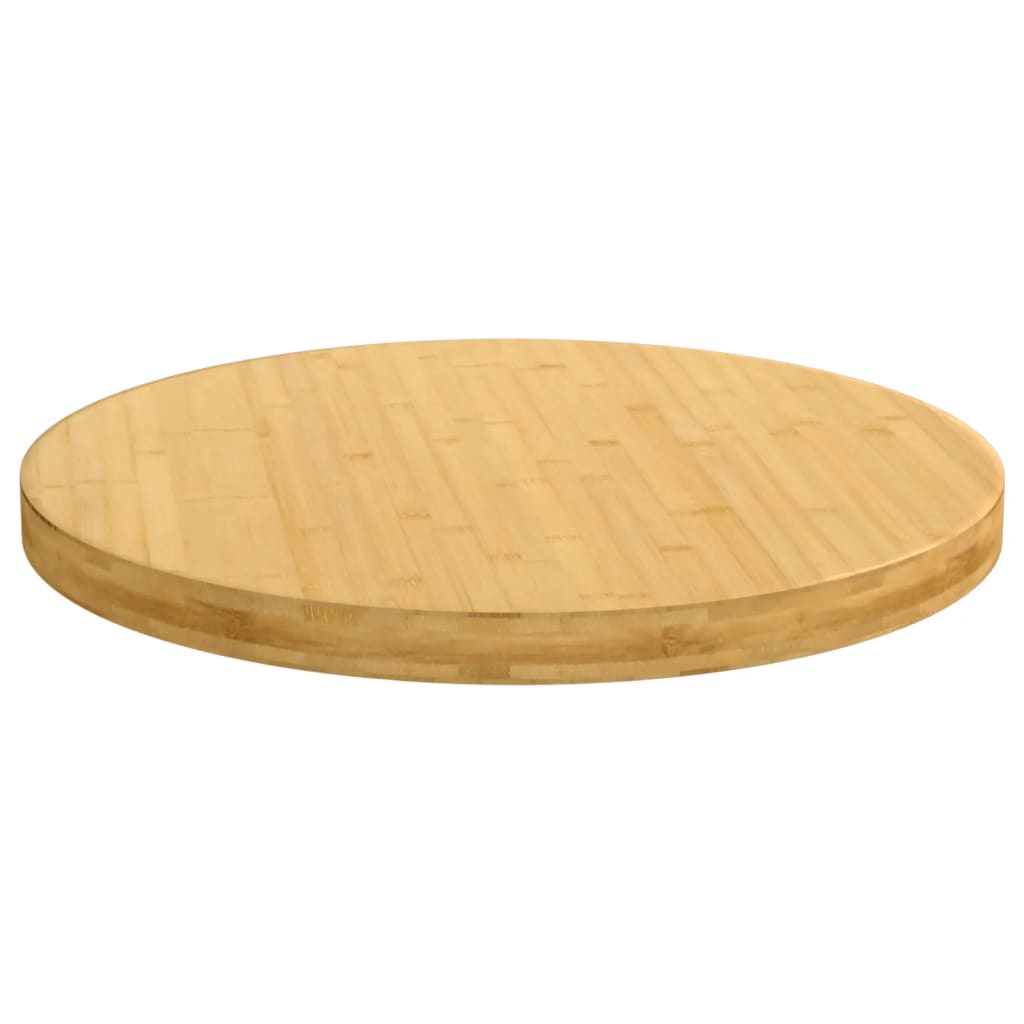 vidaXL Tampo de mesa Ø60x4 cm bambu