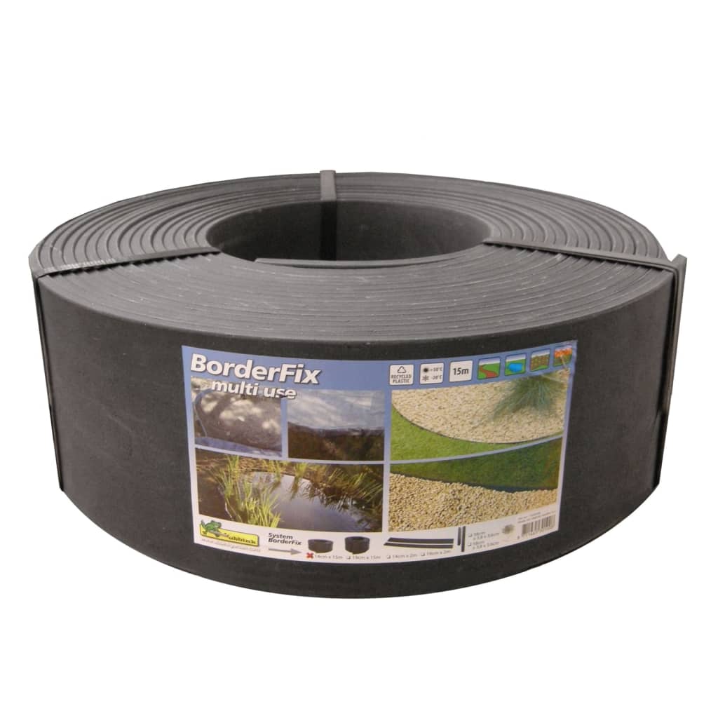 Ubbink Borda de jardim 14 cm x 15m 7mm preto