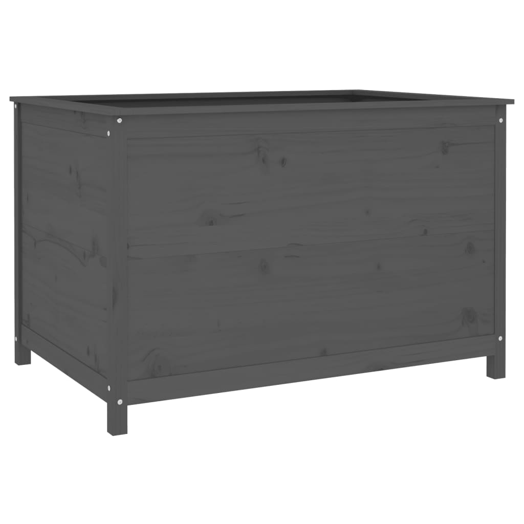 vidaXL Canteiro elevado de jardim 119,5x82,5x78 cm pinho maciço cinza