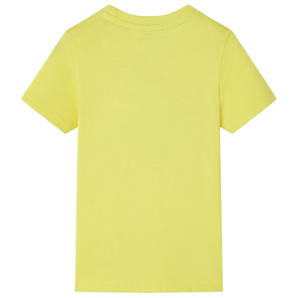 T-shirt infantil com mangas curtas amarelo 104