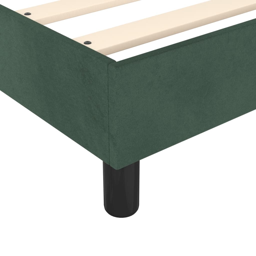 vidaXL Estrutura de cama 140x190 cm veludo verde-escuro