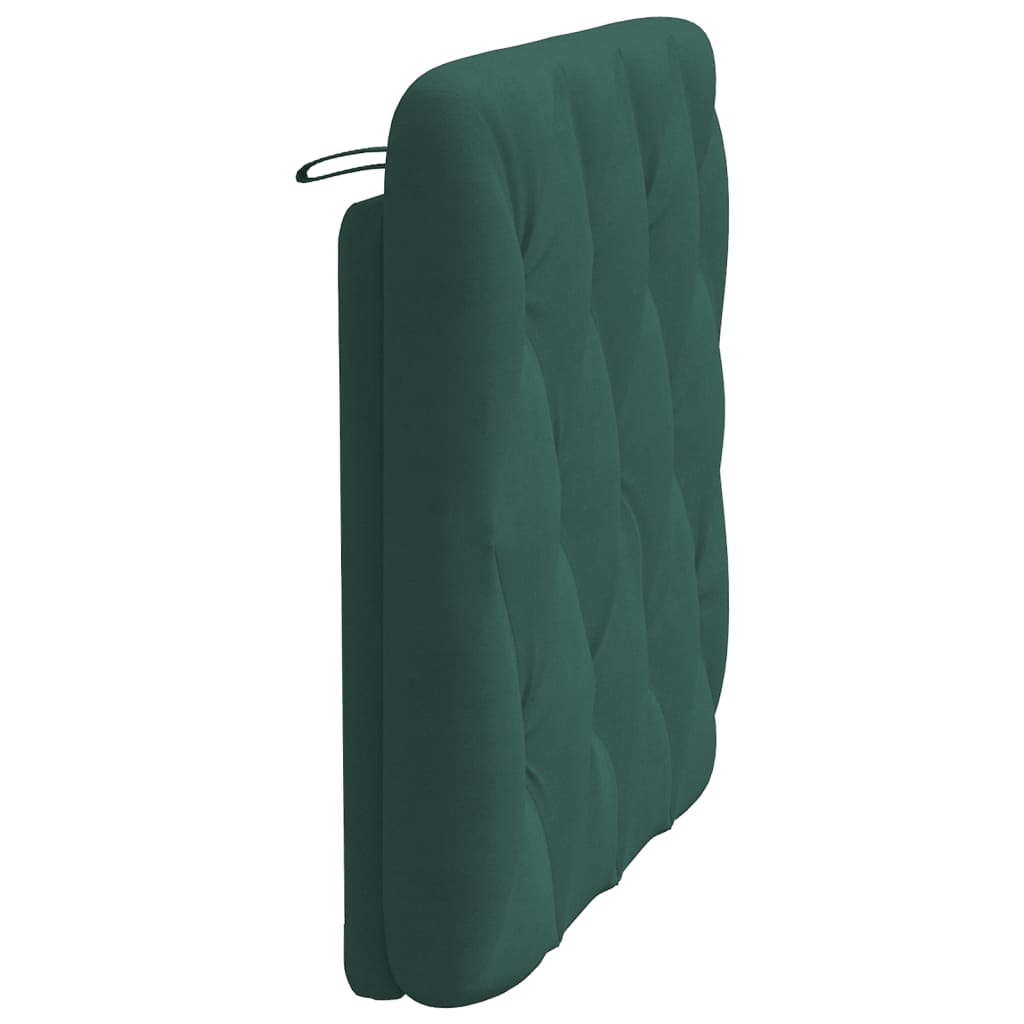 vidaXL Almofadão de cabeceira 80 cm veludo verde-escuro