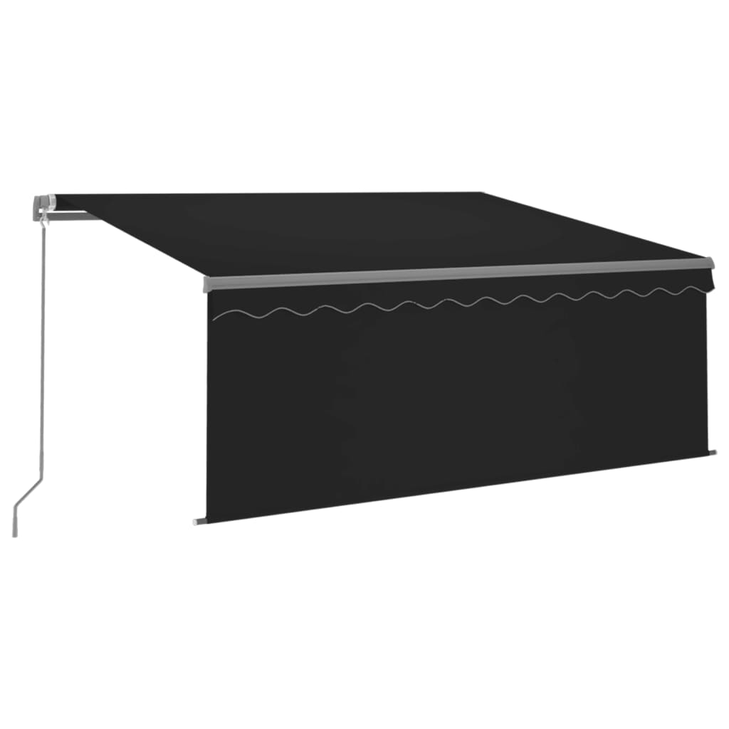 vidaXL Toldo retrátil manual com estore 3,5x2,5 m antracite