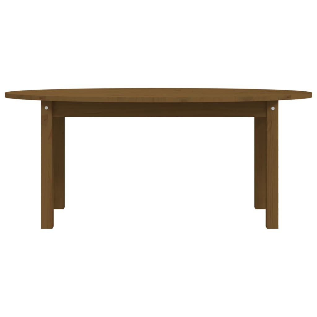 vidaXL Mesa de centro 110x55x45 cm pinho maciço castanho mel