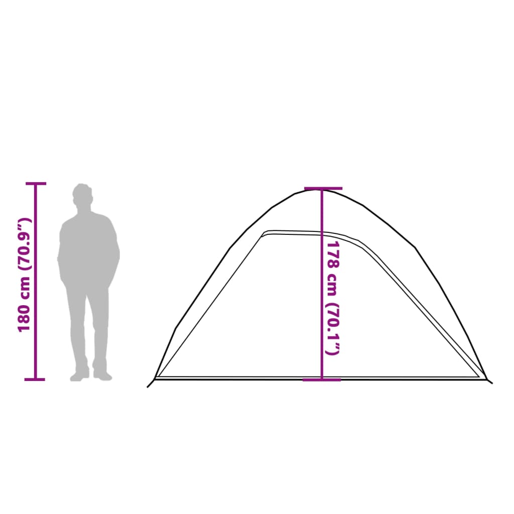 vidaXL Tenda familiar cúpula p/ 6 pessoas opaca impermeável branco