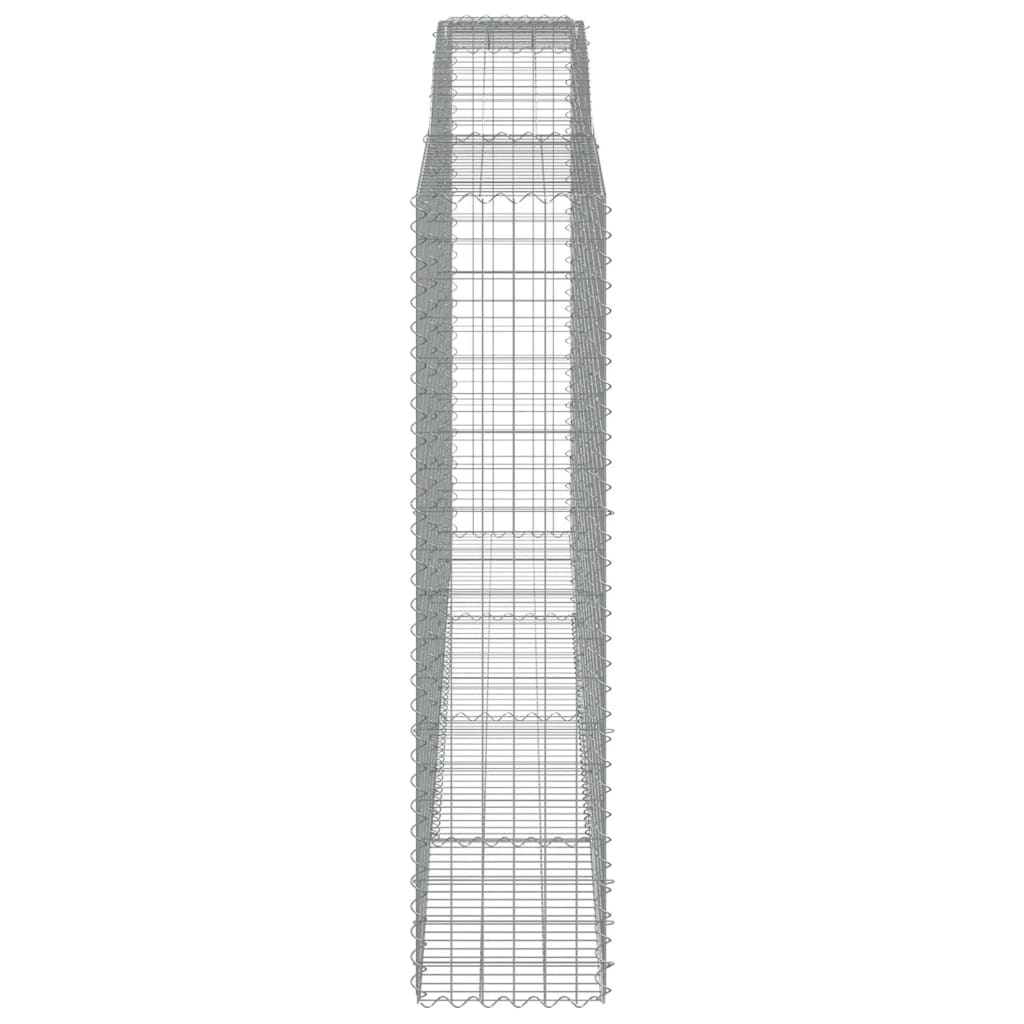 vidaXL Cestos gabião arqueados 6pcs 400x50x200/220cm ferro galvanizado