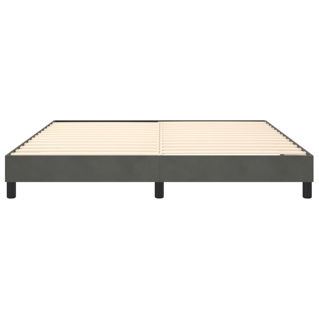 vidaXL Estrutura de cama 160x200 cm veludo cinzento-escuro